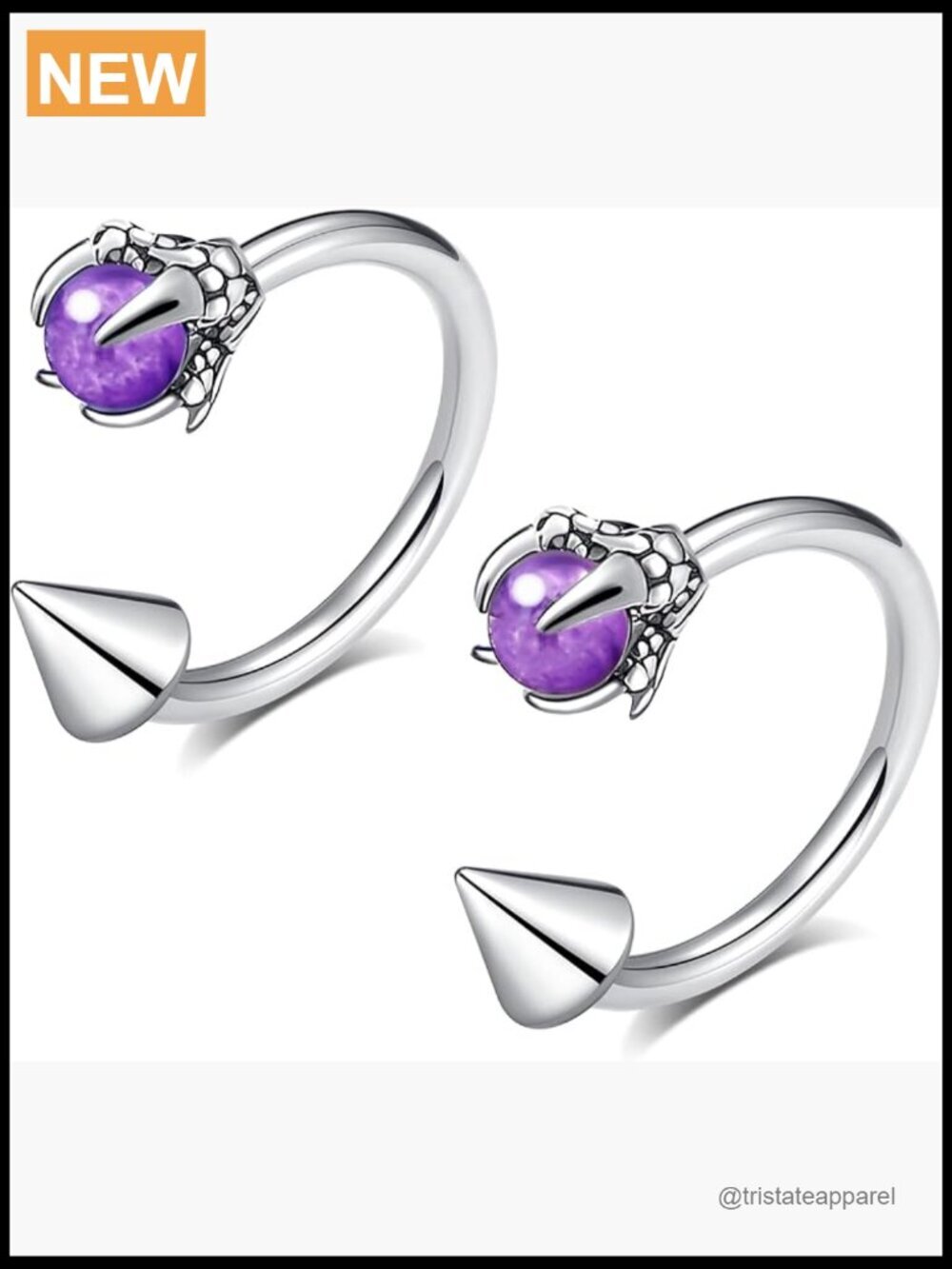 16G Dragon Claw Spike Snake Bite Lip Ring Set of 2